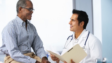 Doctor talking to a patient