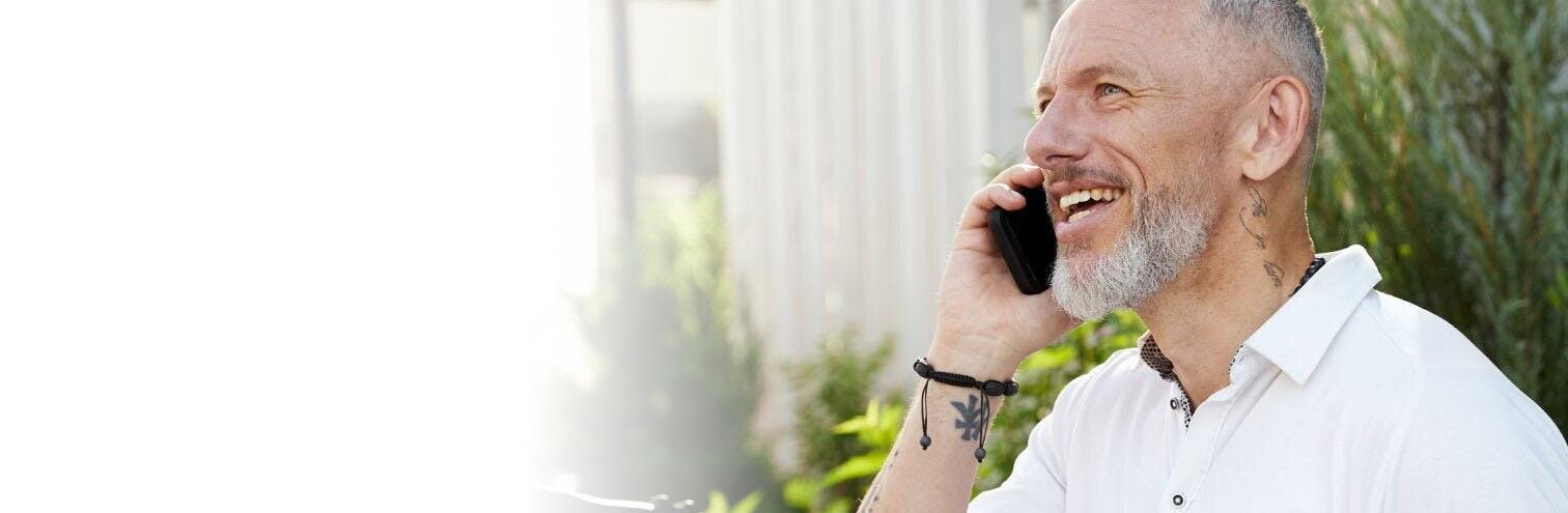 Man talking on a cell phone